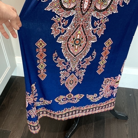 Blue Bohemian Maxi Dress - Picture 6 of 16